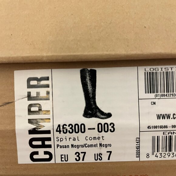 EUC CAMPER Spiral Comet Tall Black Boots US 7M/EU 37 - Picture 11 of 14
